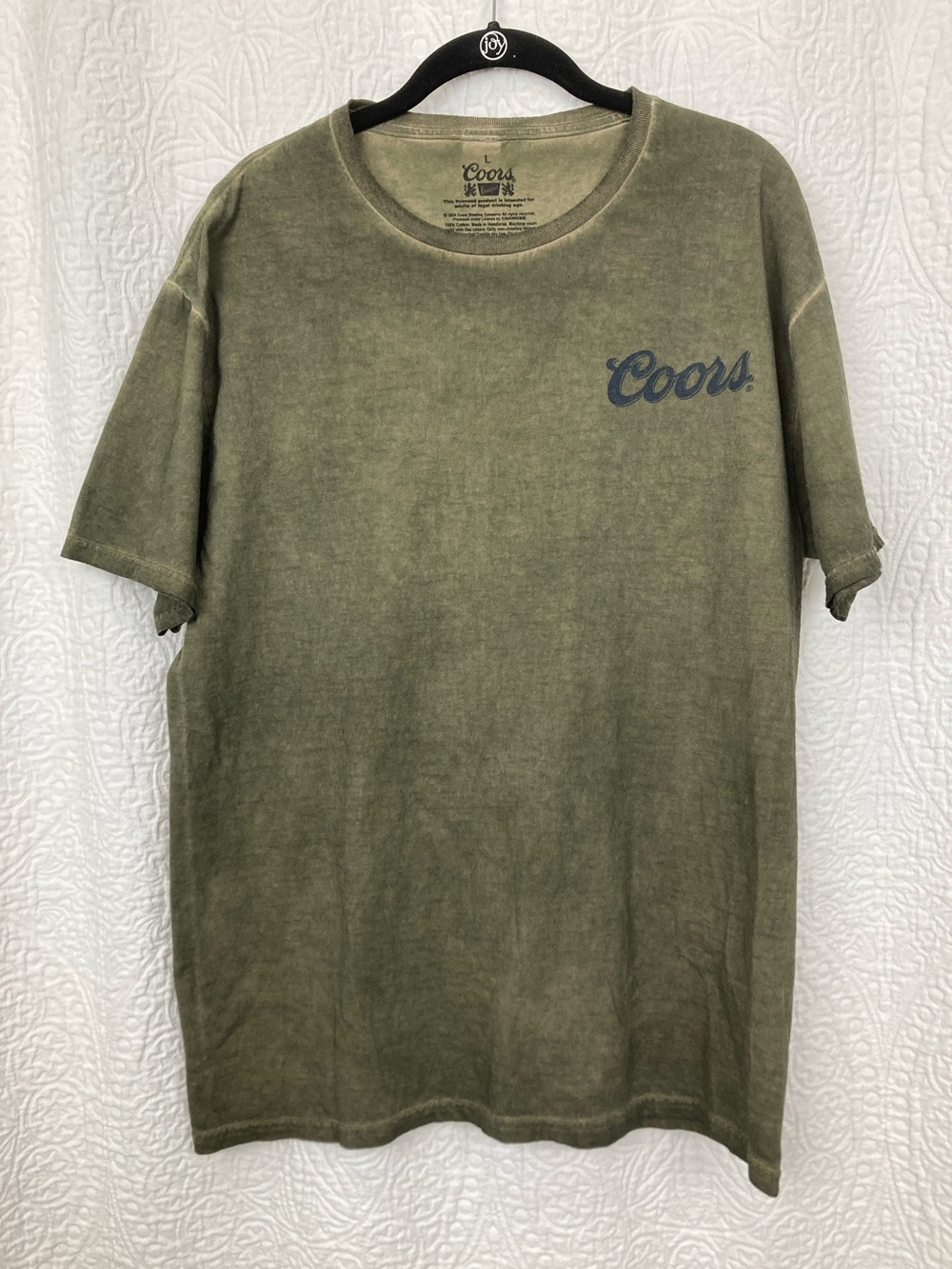 Coors Banquet Men’s Graphic T-Shirt sz Large “Not My First Rodeo” Olive